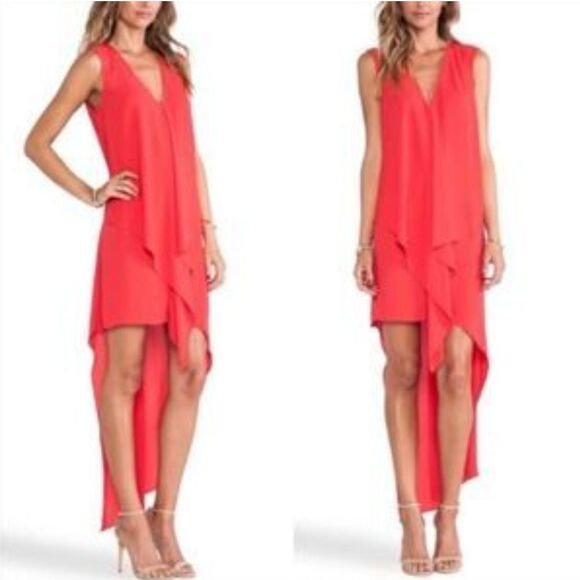 BCBGMaxAzria Tara Dress in Bright Pink/Red - Picture 1 of 13